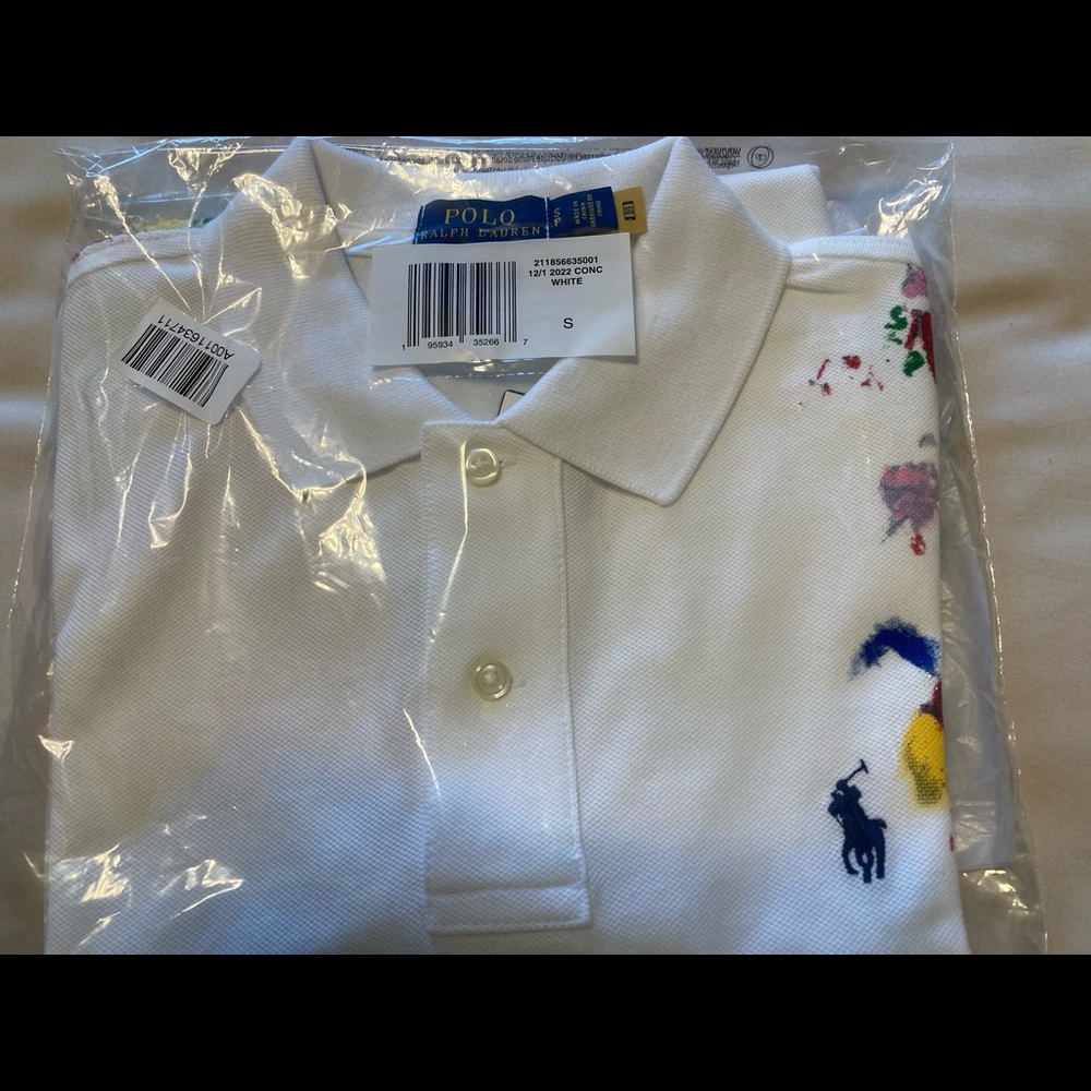 New With tags. Polo Ralph Lauren Paid by Splatter Polo